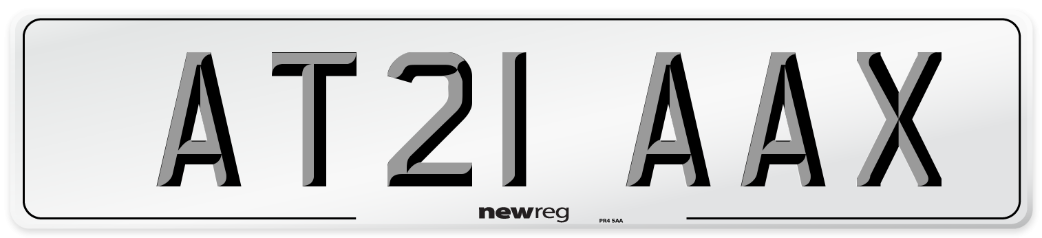 AT21 AAX Number Plate from New Reg